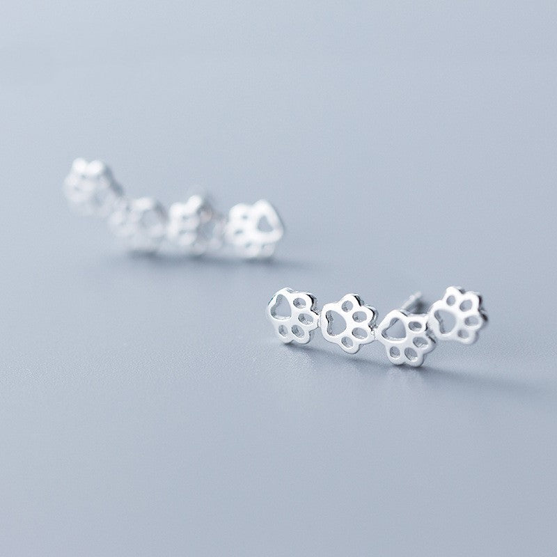 Simple Hollow Out Cat Claw Fashion Animal Earrings