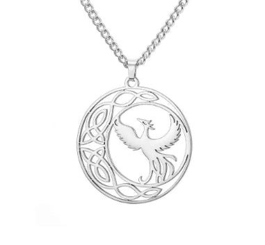 Retro Stainless Steel Ornament Accessories Phoenix Earring Pendant