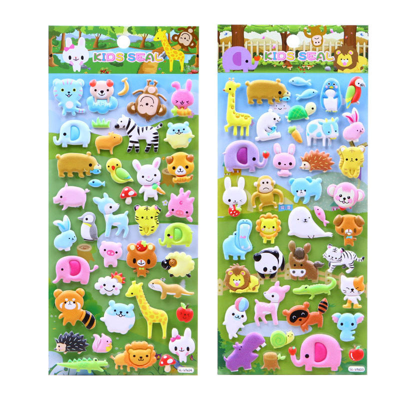 Children's Cartoon Animal Foam Three-dimensional Sticker