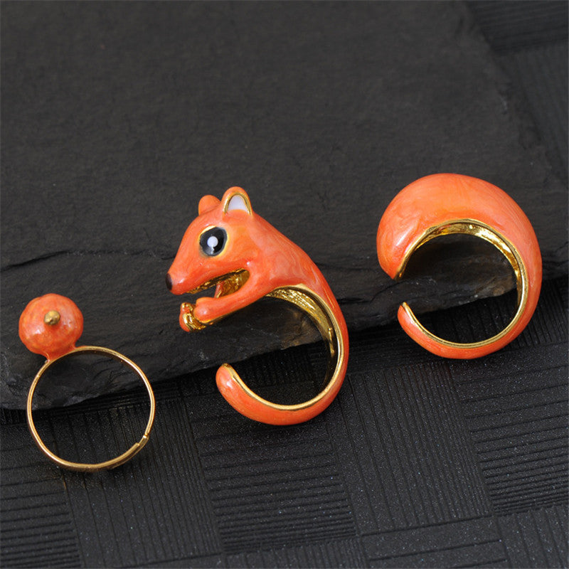 Vintage animal three-piece ring