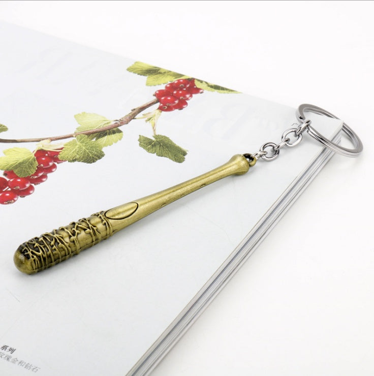 The Walking Dead Keychain Negan's Bat Stick LUCILLE Keyring Men Car Women Bag Pendant Action Figure Cosplay Toys