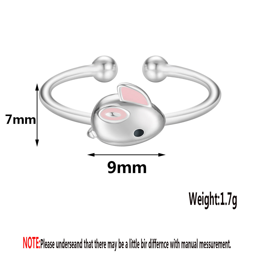 Rabbit Index Finger Tail Ring Fashion Cute Wenssen Animal Ring