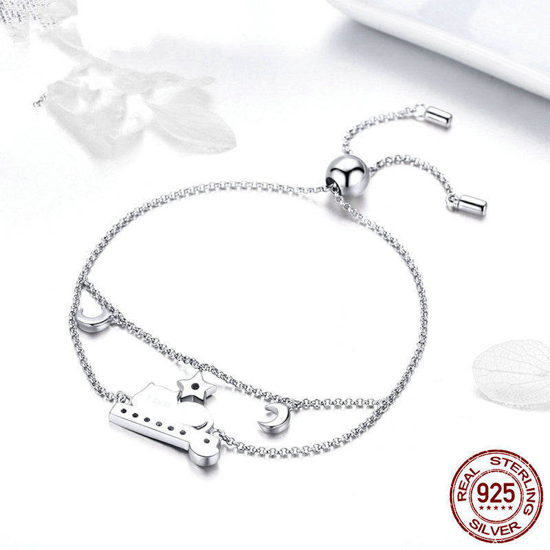 Cat Bracelet S925 Sterling Silver Personalized Fashion Jewelry
