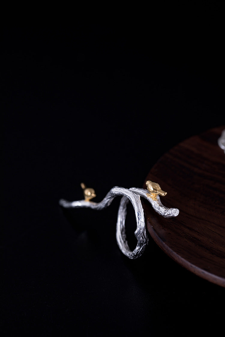 Animal bird ring with adjustable mouth