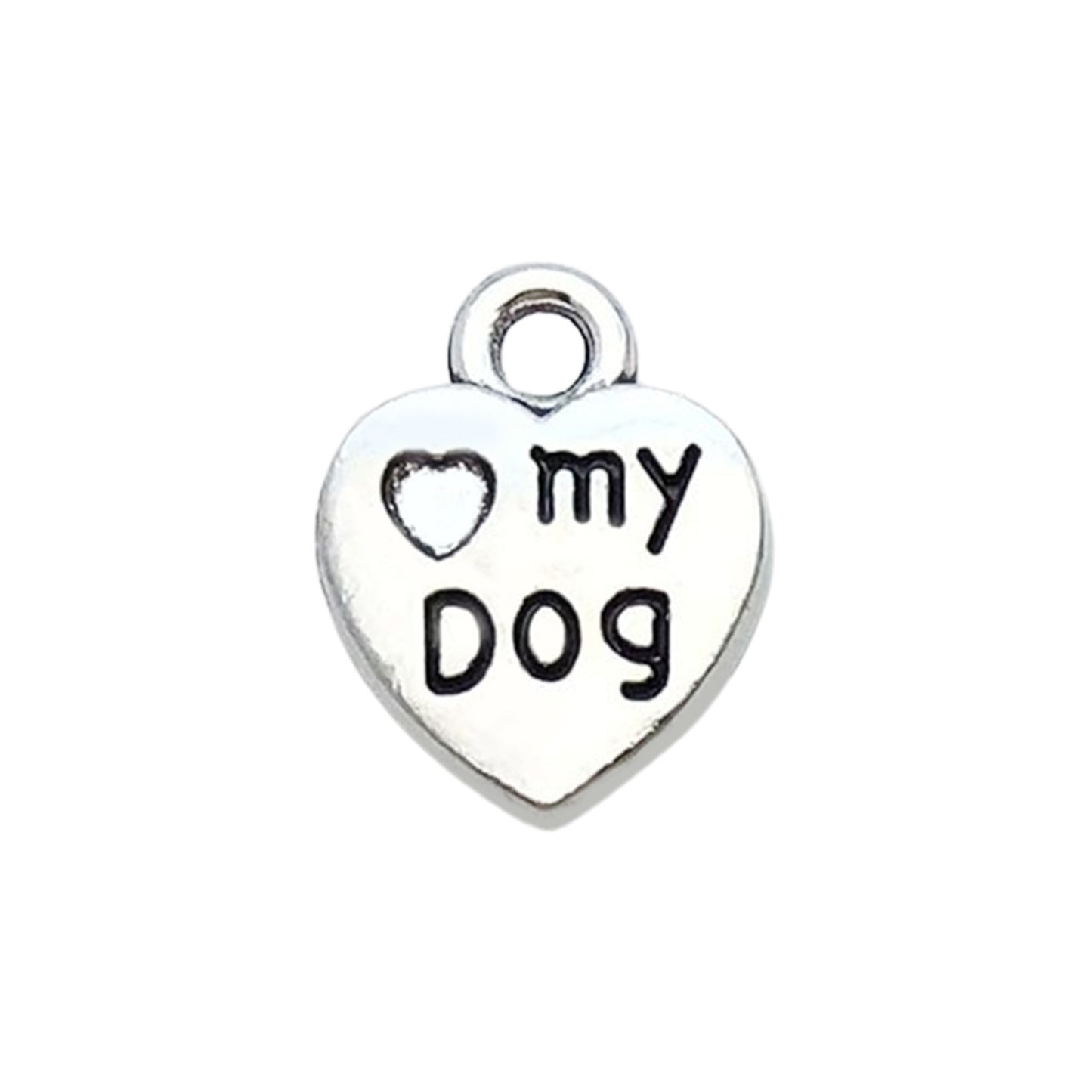 1 Antique Silver Alloy Animal Dog Series Pendant