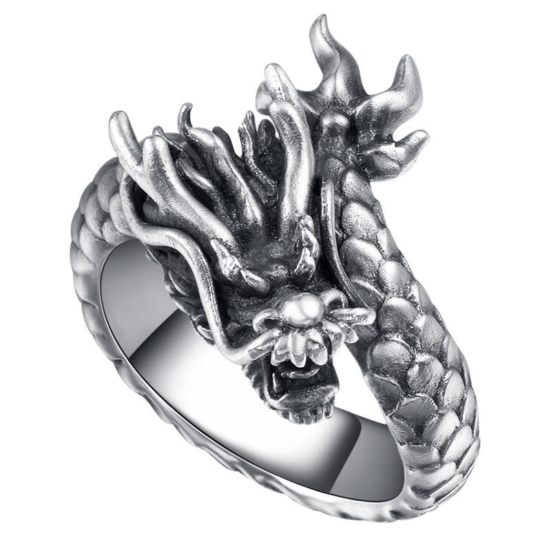 Animal Spirit Snake European And American Retro Punk Exaggerated And Personalized Men And Women Winding Snake Animal Opening Ring