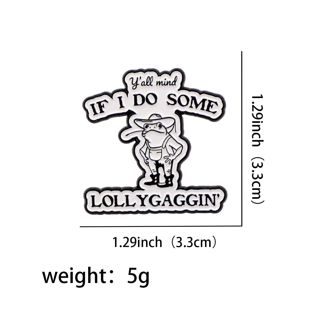 Frog Quotation Brooch Cartoon Golden M Badge Creative