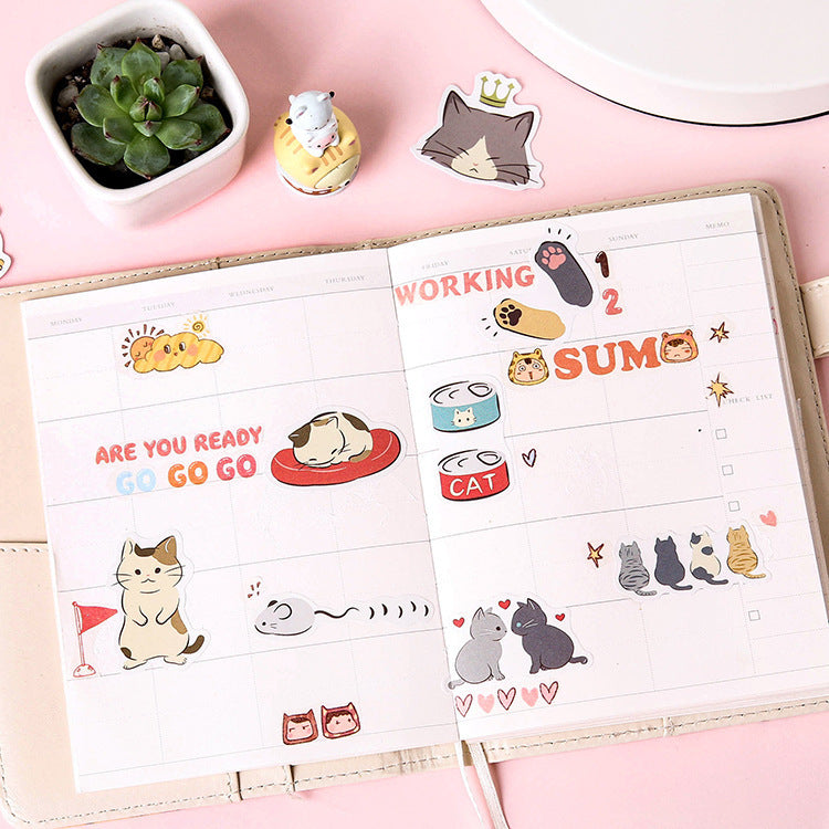 Candy Poetry Cat Diary And Paper Stickers
