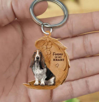 Pet Dog Angel Wings Acrylic Keychain Pendant