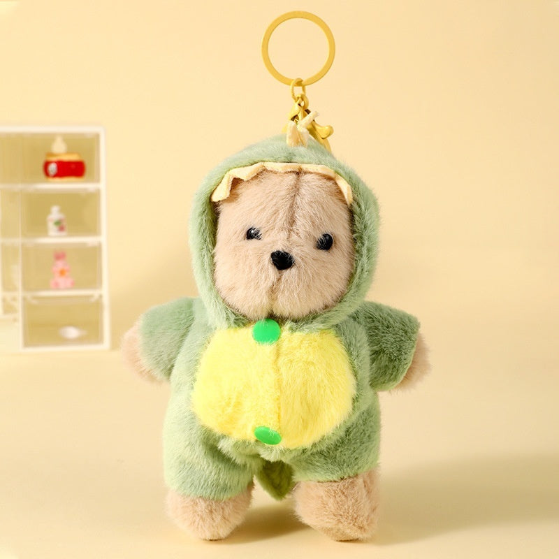Cartoon Plush Pajamas Bear Keychain Pendant