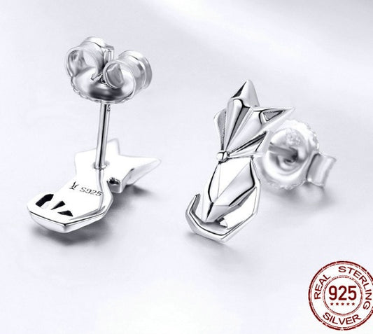 Cute animal origami fox earrings