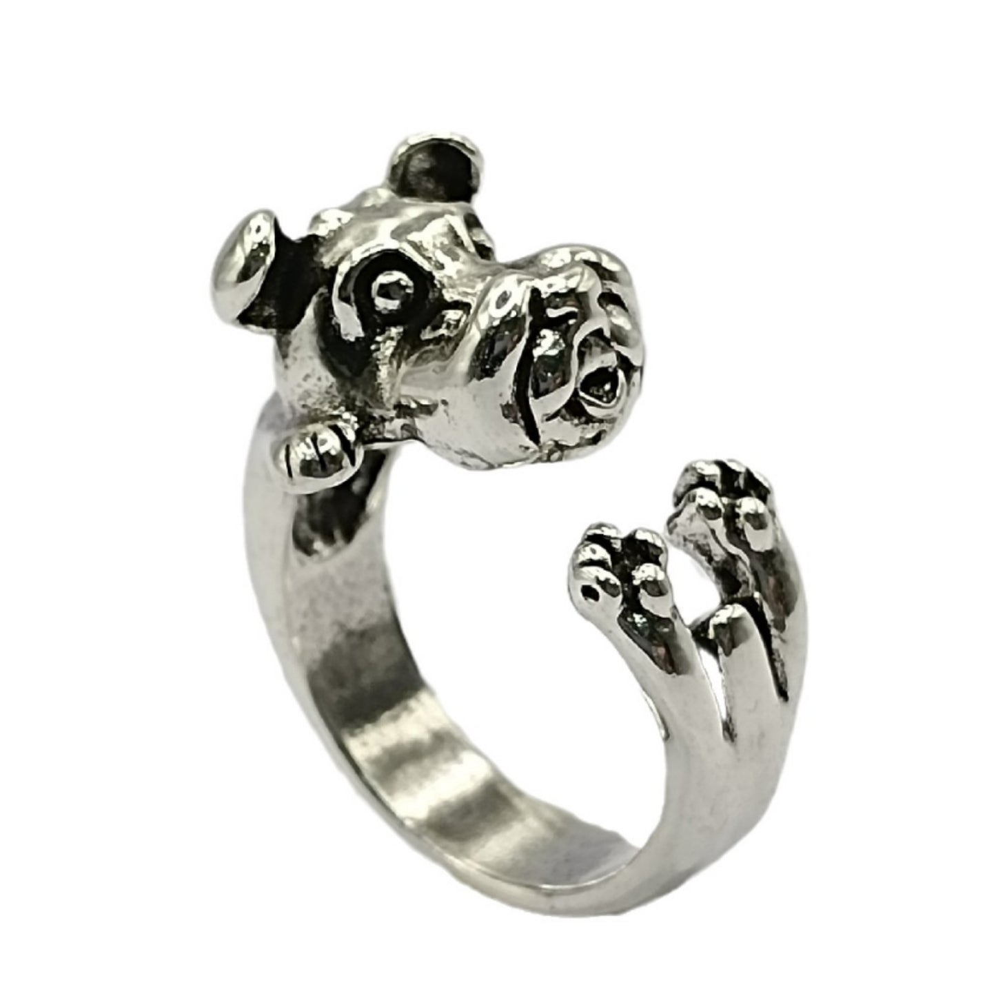 European And American Style Retro Chinese Zodiac Dog Animal Ring