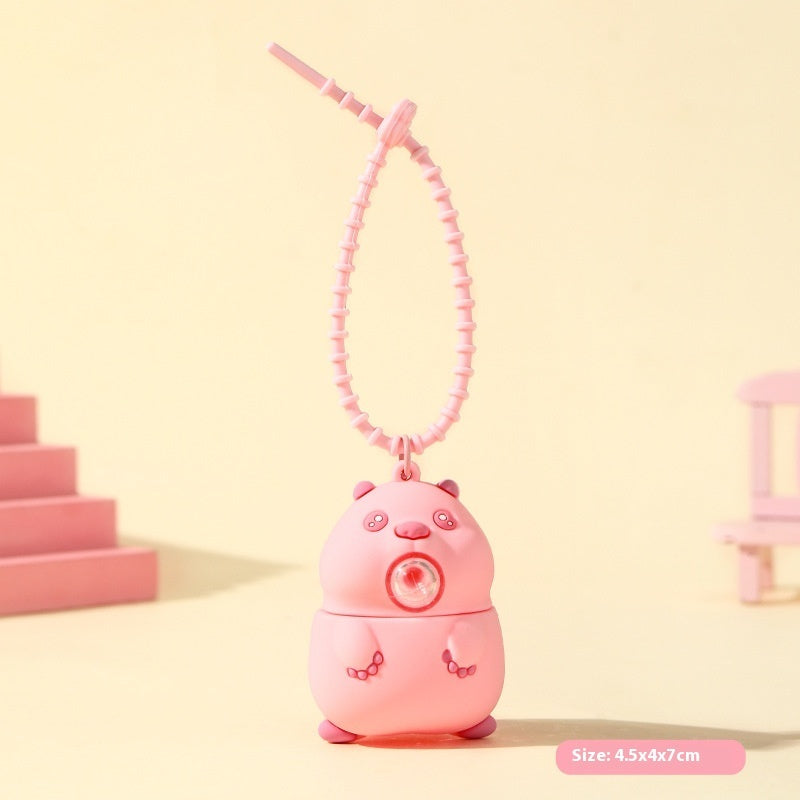 Groundhog Squeezing Toy Bubble Blowing Car Keychain Pendant