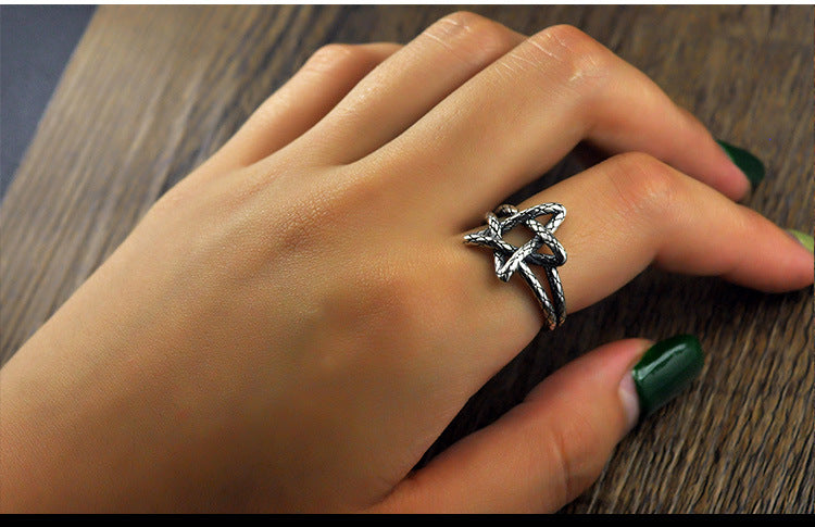 Pentagram Ring Retro Ring