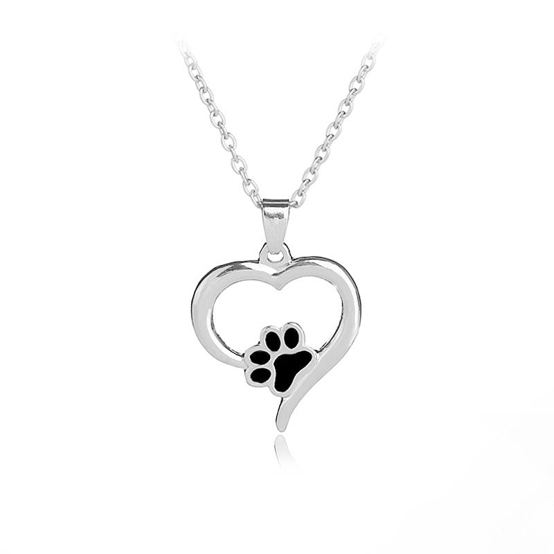 Pet dog paw necklace