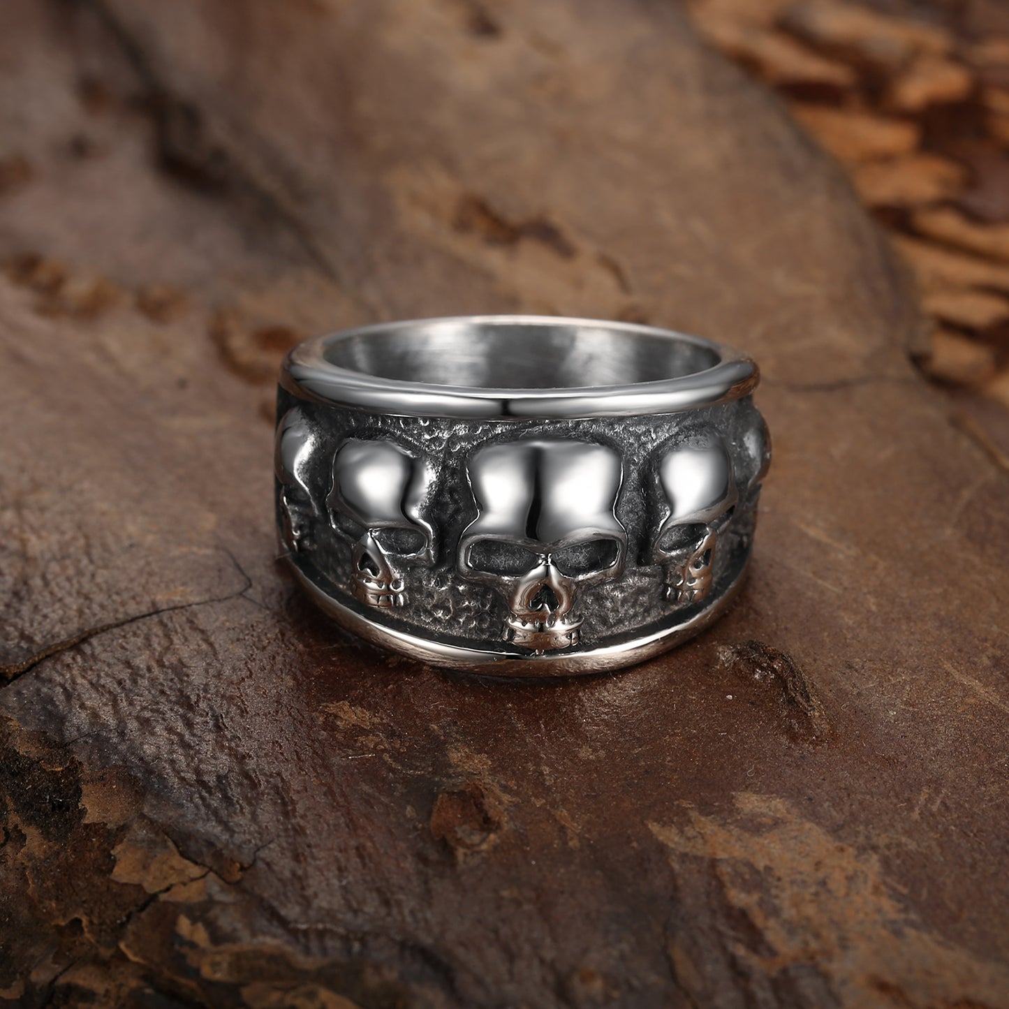 Multiple Skull Ring Punk Men's Jewelry