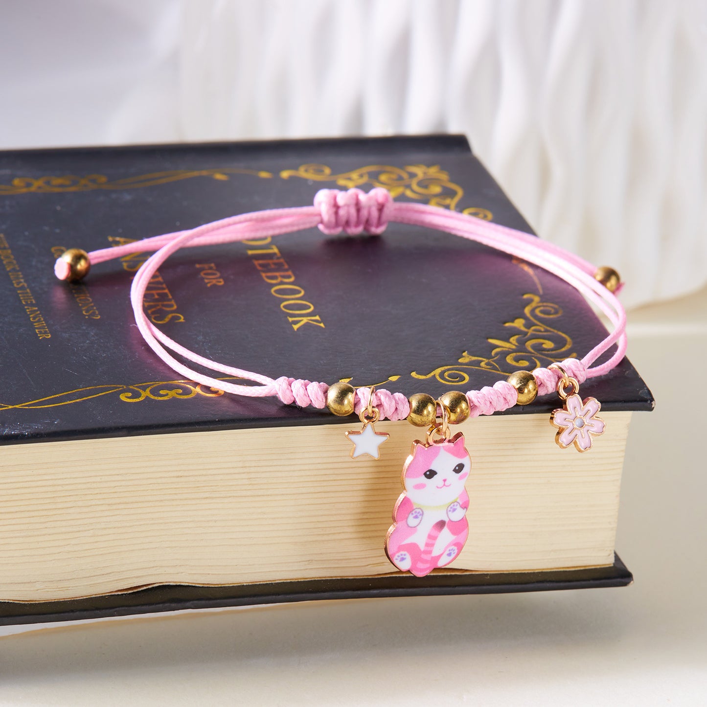 Cat Bracelet Women's Cute Fashion Pendant Woven