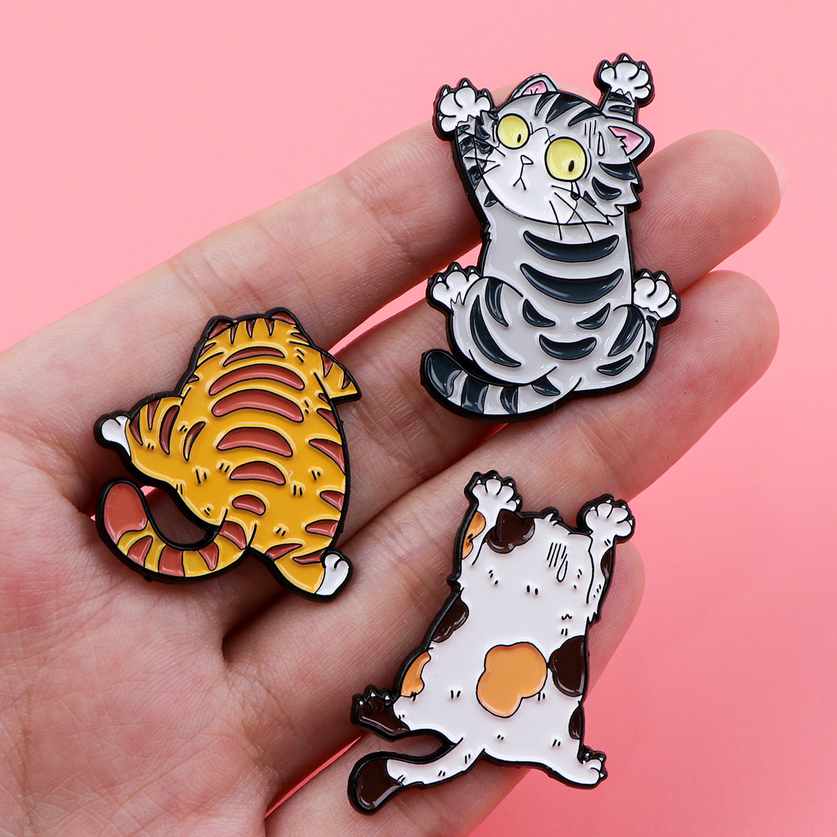 Cute Kitty Brooch Badge Clothing Backpack Ornament Accessories Pin