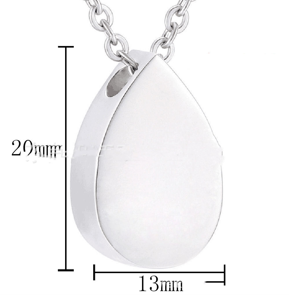 Drop-shaped Paw Print Can The Ashes Pendant