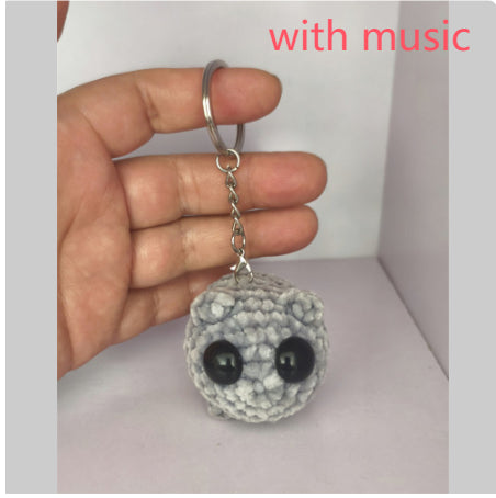 Cute And Minimalist Hamster Crochet Doll Keychain