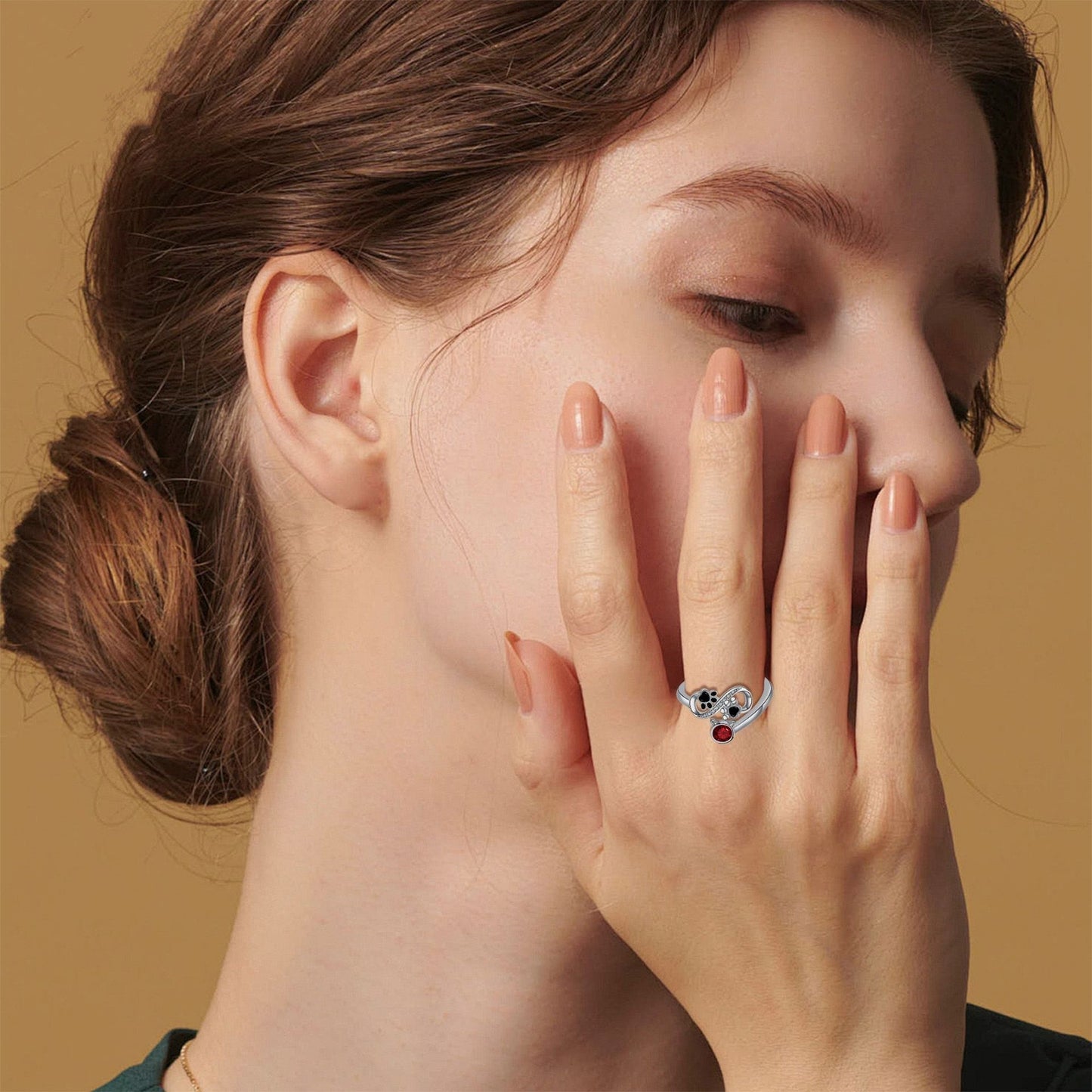 Fashion Dog's Paw Adjustable Ring