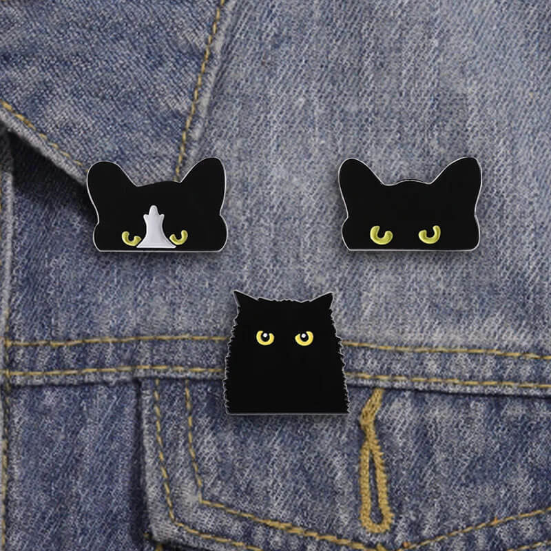 Creative Black Cat Cartoon Cute Brooch