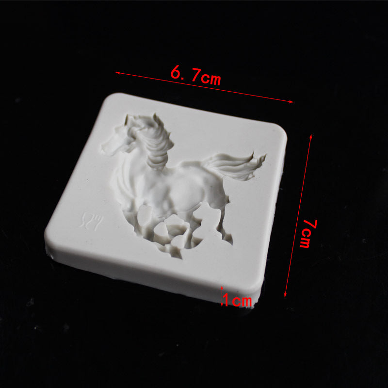 Pentium's Horse Liquid Silicone Mold Fondant Cake Soft Pottery Clay Epoxy Modeling