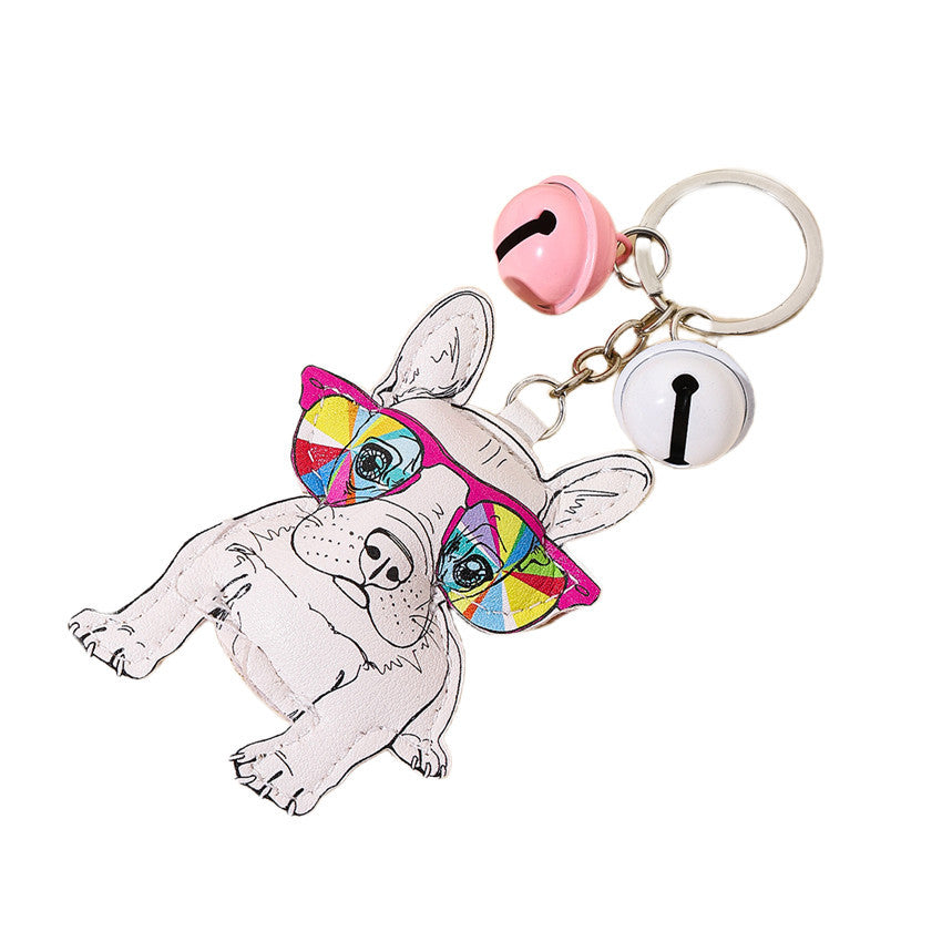 Leather Bell Sunglasses Keychain