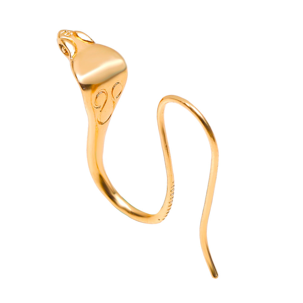 Exaggerated Metal Copper Plated Earring Single Statement