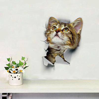 Love Personality Cat Creative Toilet Stick Living Room