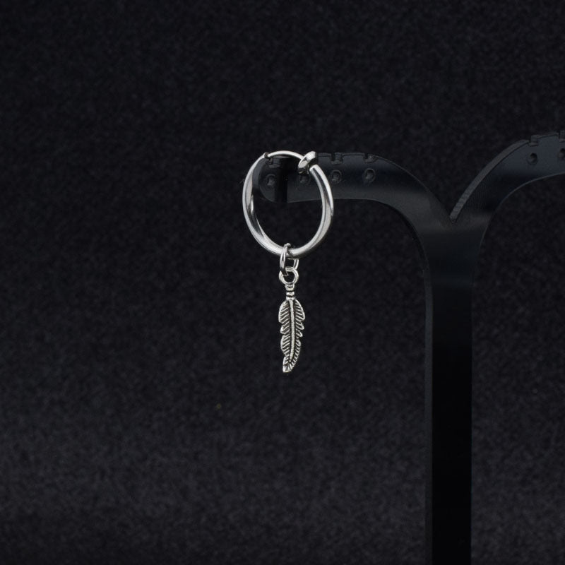 Small Leaves Earring Ear Clip Titanium Steel