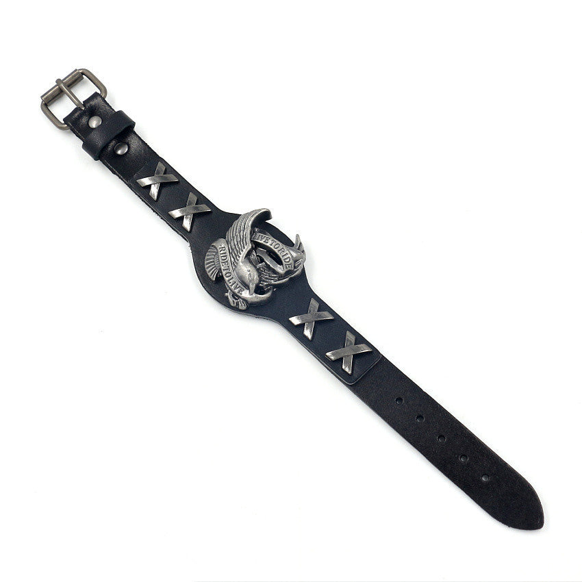 Alloy Eagle Watch-buttom Bracelet Bracelet