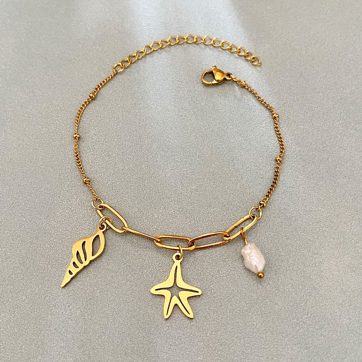 Ocean Series Seahorse Starfish Women's Pendant Bracelet