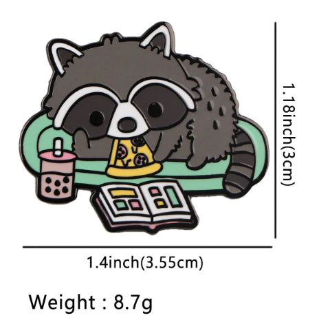 Panda Hedgehog Capybara Giant Salamander Animal Badge Oil Drip Brooch