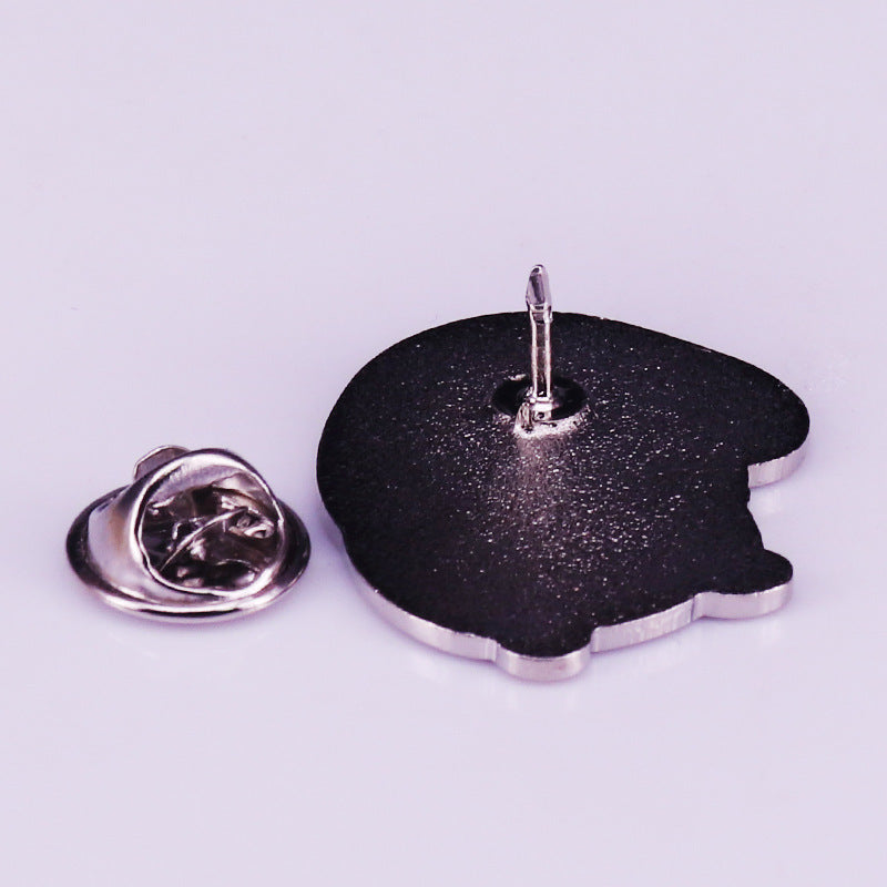 Cute Strawberry Dog Brooch, Metal Enamel Badge, Lapel Pin