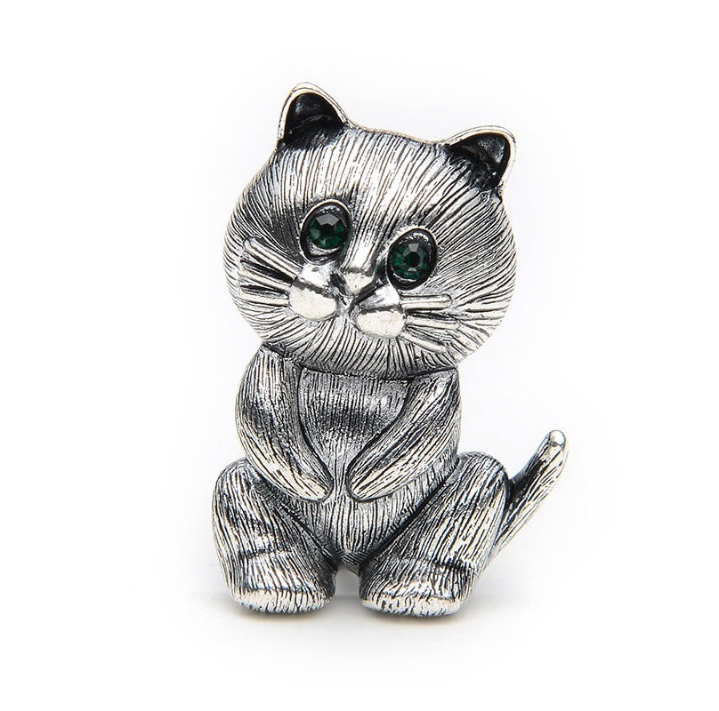Vintage And Versatile Alloy With Diamond Animal Brooch