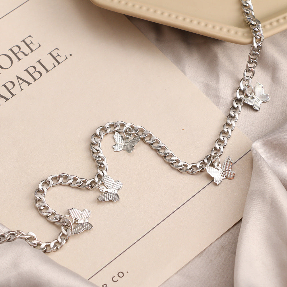 Punk Style Hip-hop Di Butterfly Necklace Necklace