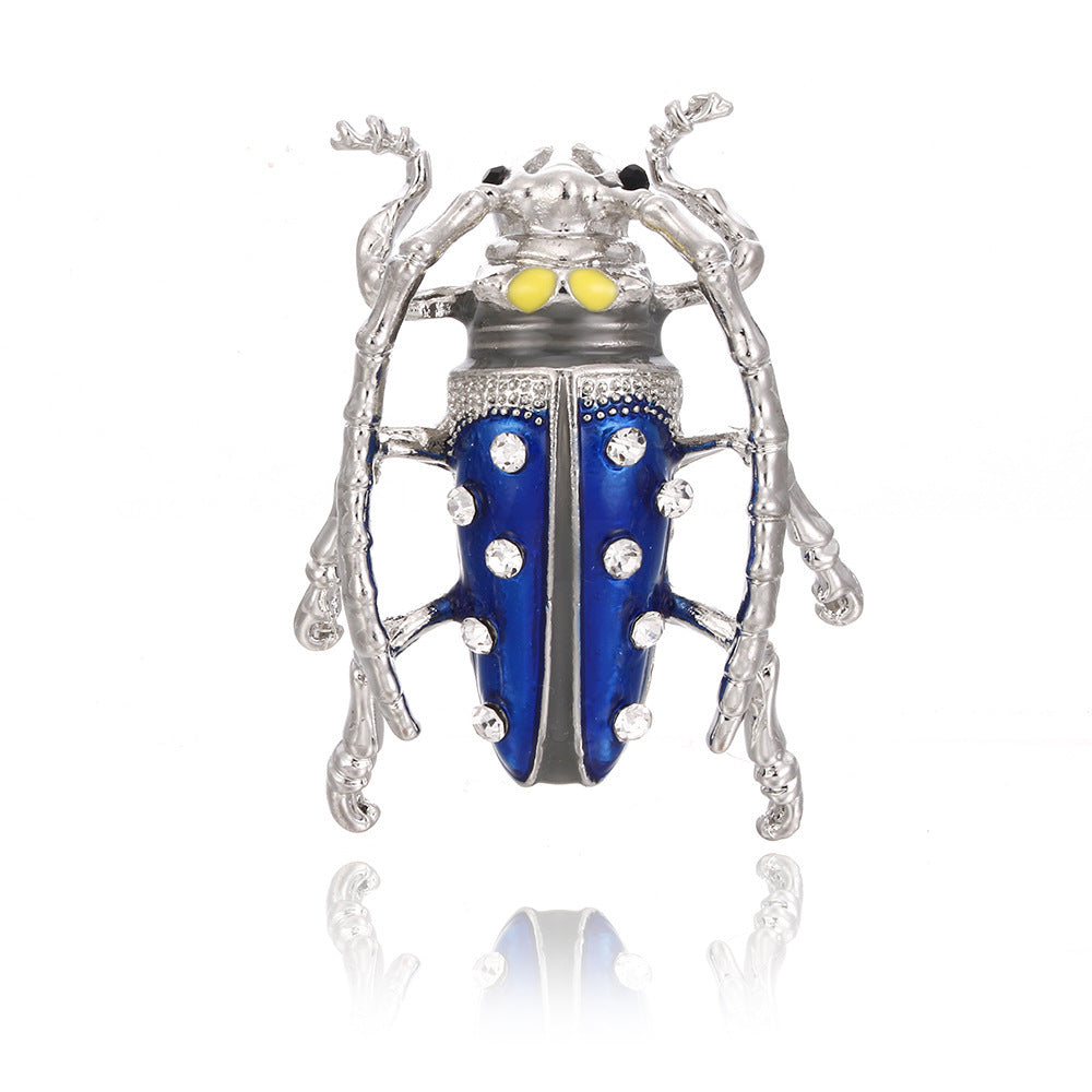 Oil-dropping Insect Longhorn Beetle Brooch