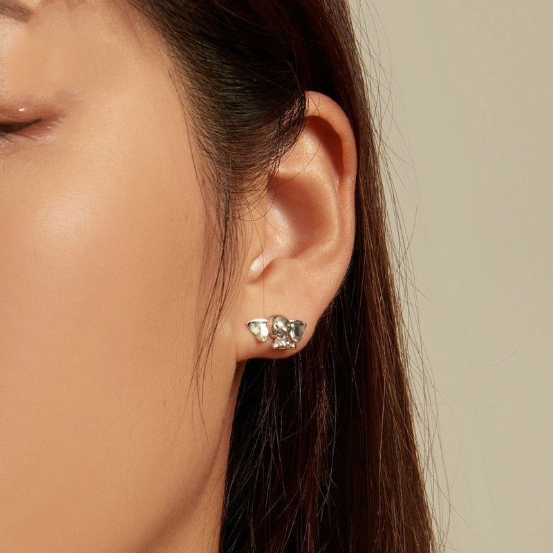 S925 Sterling Silver Elephant Stud Earrings Adorkable Childhood Animal