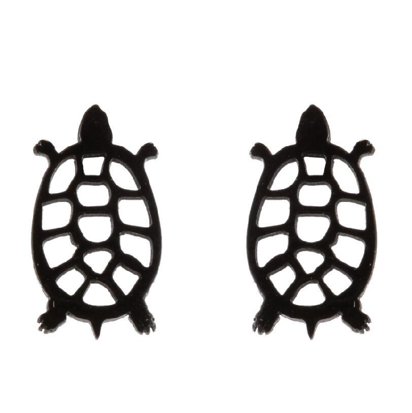 Animal Earrings Peacock Dinosaur Earrings Female Stainless Steel Simple Tortoise Hedgehog Ear Bone Nails