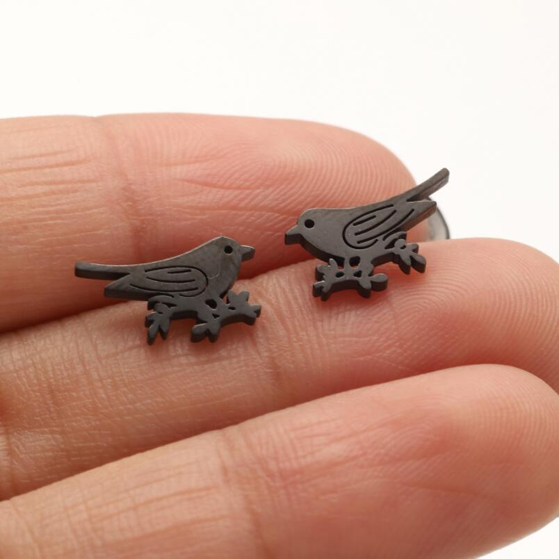 Stainless Steel Cute Animal Series Stud Earrings