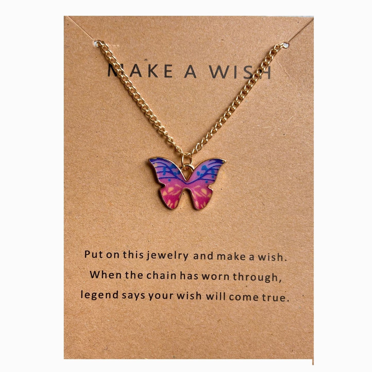 Korean Fashion Cute Butterfly Pendant Necklace for Women Golden Color Statement Necklace Jewelry Gifts Wholesale Dropshipping