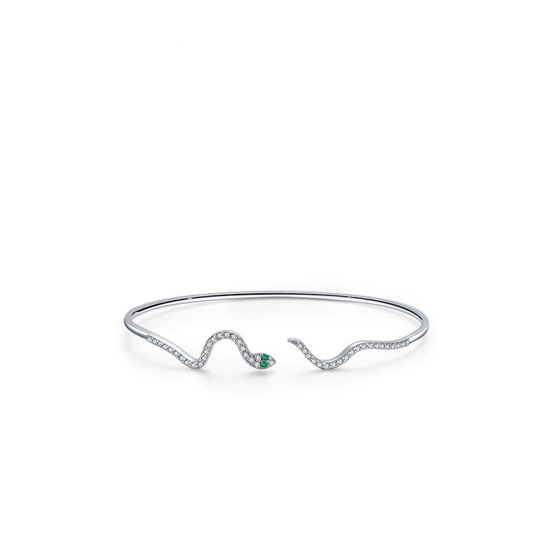European And American S925 Sterling Silver Bracelet Special-interest Design Fashion Snake Bracelet