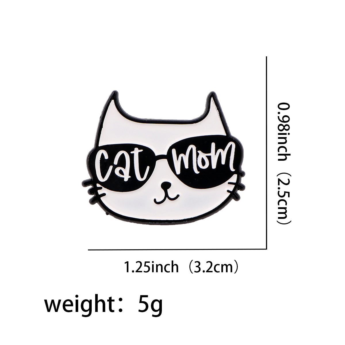 Cartoon Animal Black Cat Pin Alloy Badge
