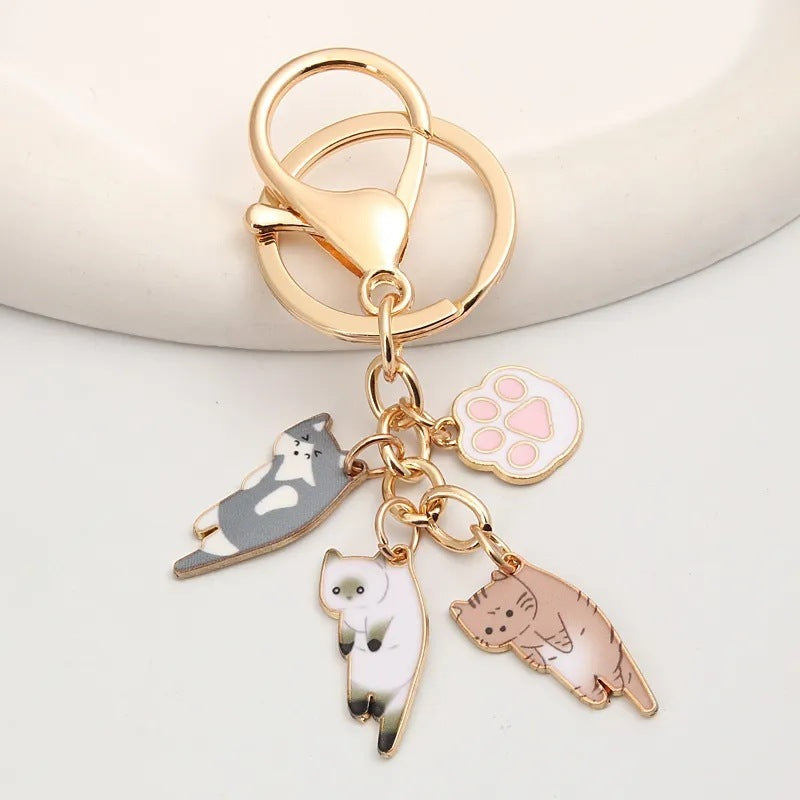 Cartoon Pet Cat Paw Keychain Ornaments