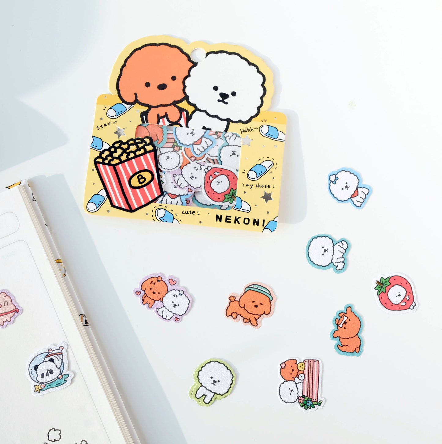 Cute Animal Creative Particle Bag Hand Account Decoration Sticker