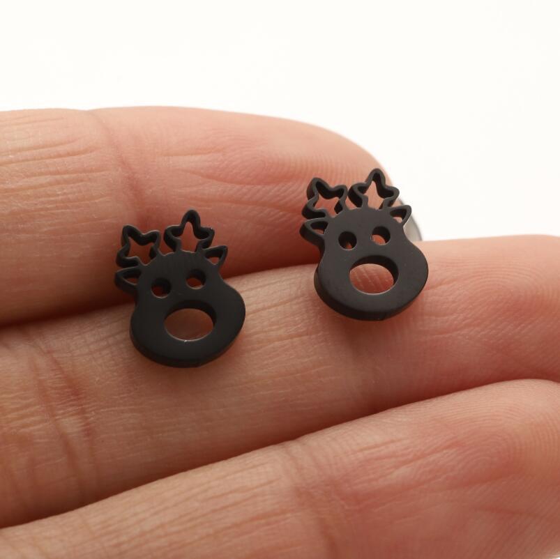 Stainless Steel Cute Animal Series Stud Earrings