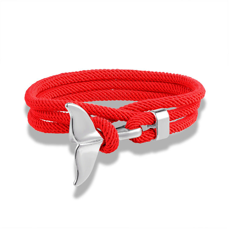 New Anchor Ocean Whale Tail Bracelet Milan Rope