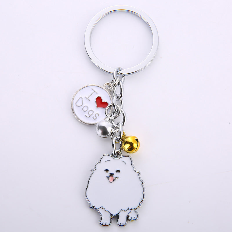 Creative Metal Pet Dog Key Chain Pendant