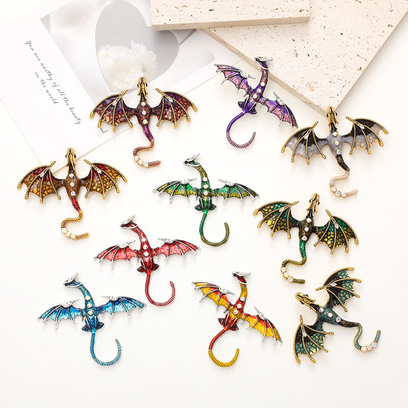 Diy Dripping Enamel Dragon Diamond Animal Accessories